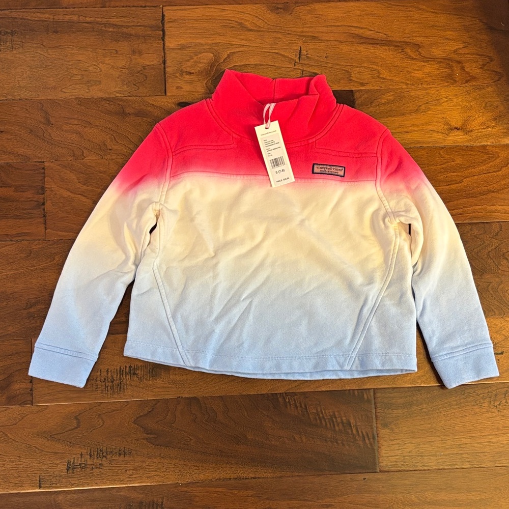 Vineyard Vines Kids Ombre Sweatshirt - Red and White